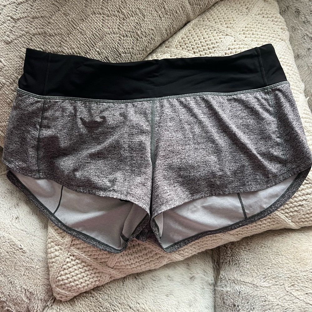 Lululemon Athletica Gray and Black Athletic Shorts